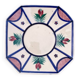 Octagonal earthenware plate