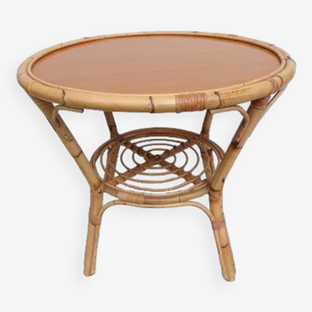 Rattan round table