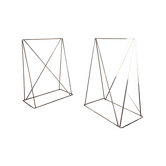 Chromed metal trestles
