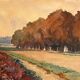 Watercolor Pierre Huvelliez 1891-1959 view park Palace of Versailles