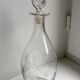Carafe à vin en cristal en verre gravé début XXème