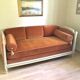 Sofa bed wood and velvet