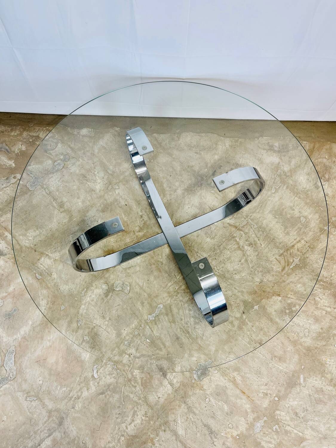Glass coffee table