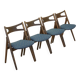 Ensemble de quatre chaises en chêne, design danois, années 1960, designer : Hans J. Wegner
