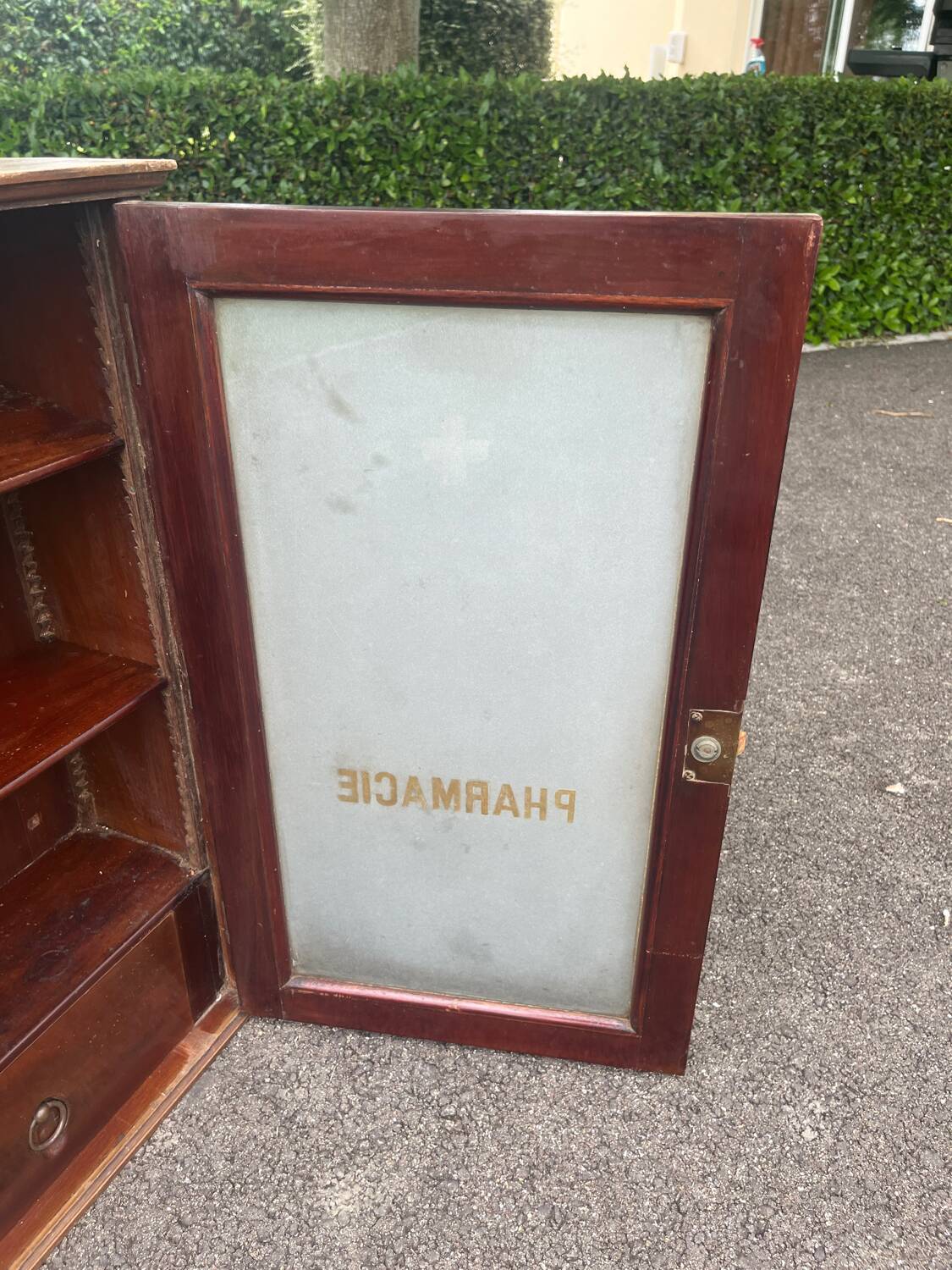 Old medicine cabinet furniture shelf professional furniture glass door
