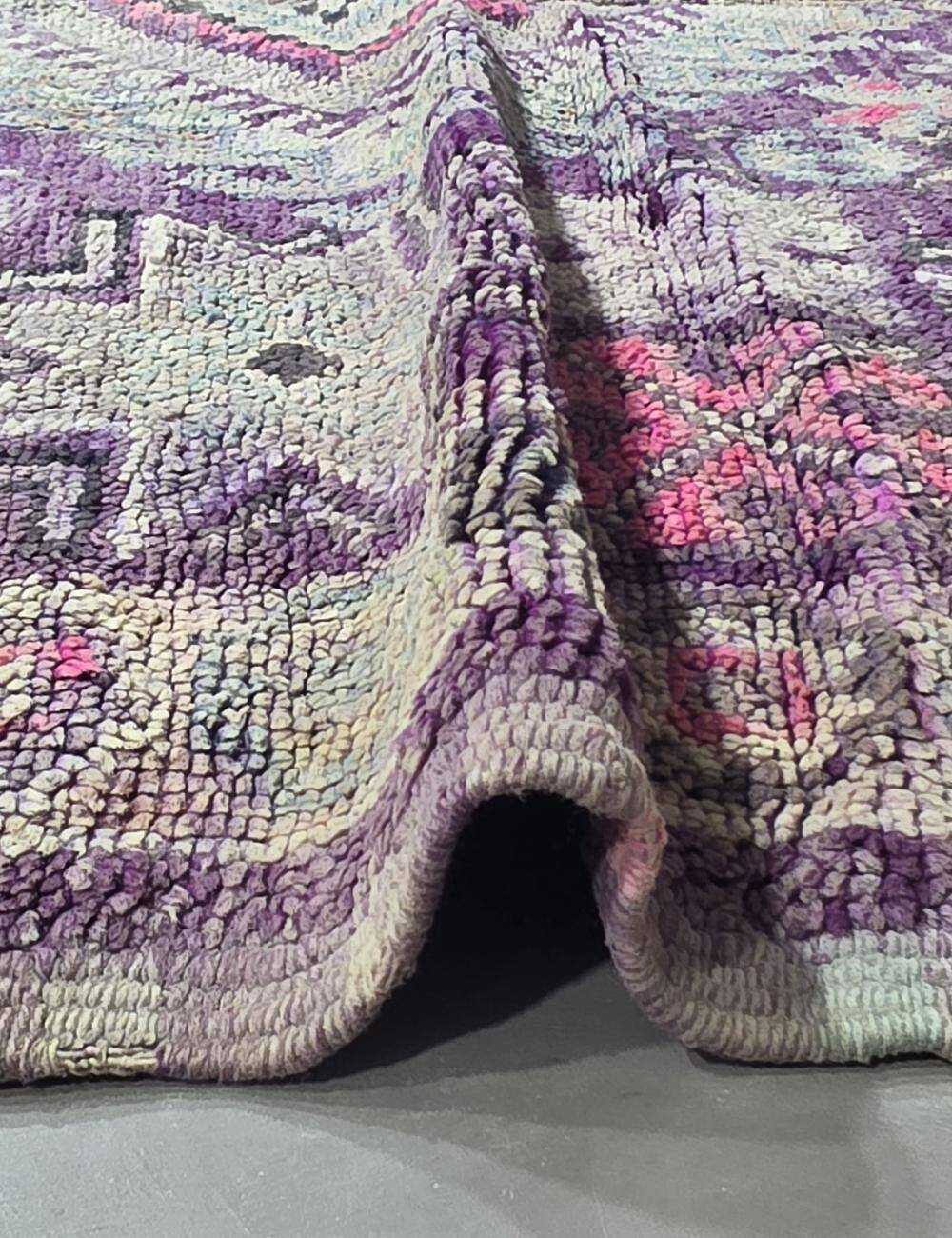 Vintage Lavender Carpet from Morocco - 257 x 180 cm