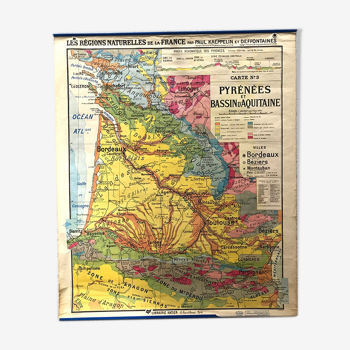 Map ancient Pyrenées Aquitan basin