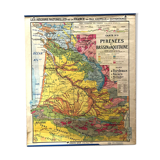 Map ancient Pyrenées Aquitan basin