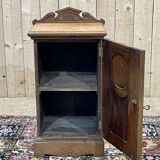 English bedside table in blond mahogany early 20th century - L=45.5cm H=85cm D=37.5cm