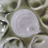 Set of six plates to oysters in faience St Amand