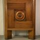 Solid oak display cabinet in the style of Charles Dudouyt, 1950s