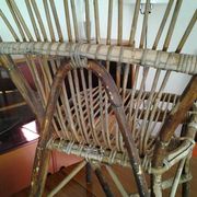 Chair in bamboo and rattan Audoux Minnet Golf Juan of the 1950s