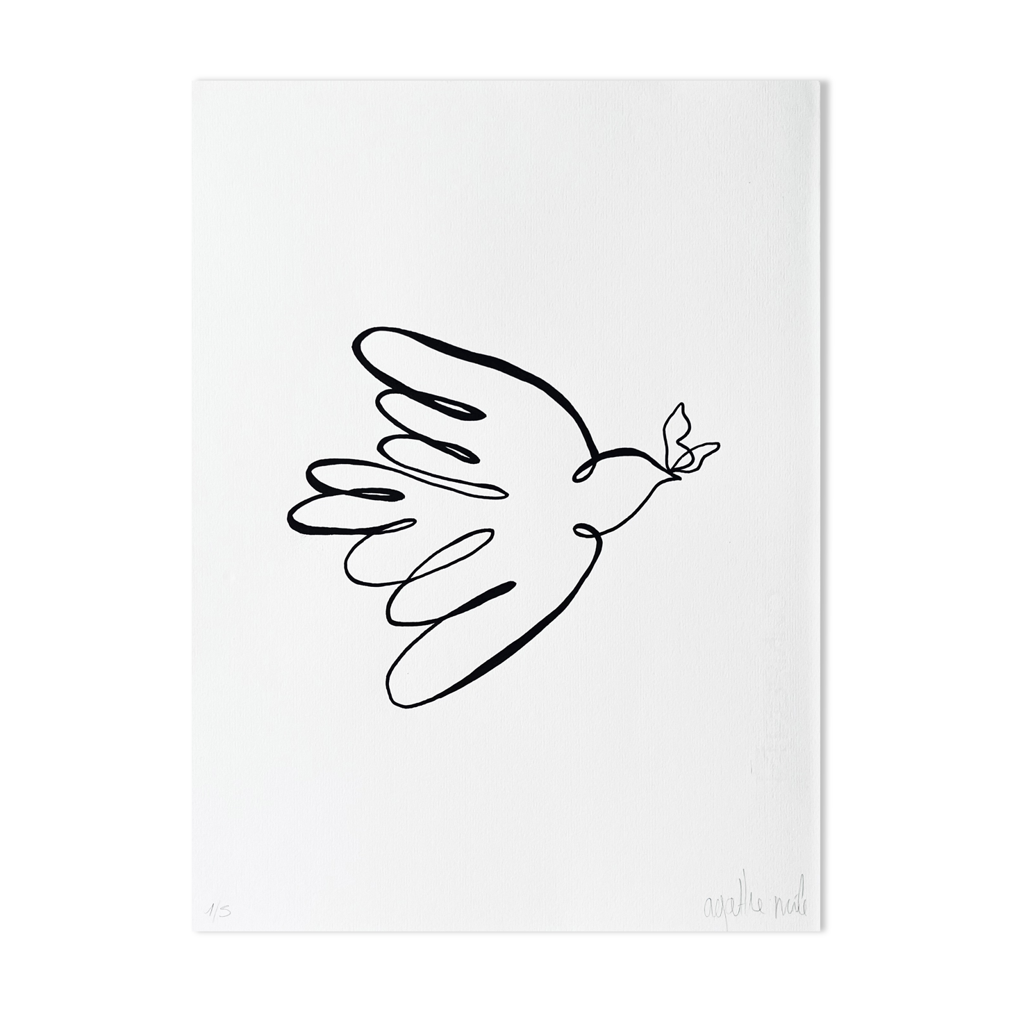 "Le chant du ciel" - Handmade in black acrylic in limited edition by Atelier Agapé