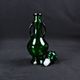 Vintage 70s green Empoli glass genie carafe bottle