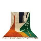 Traditional handmade Berber wool rug, size 150 x 250 cm