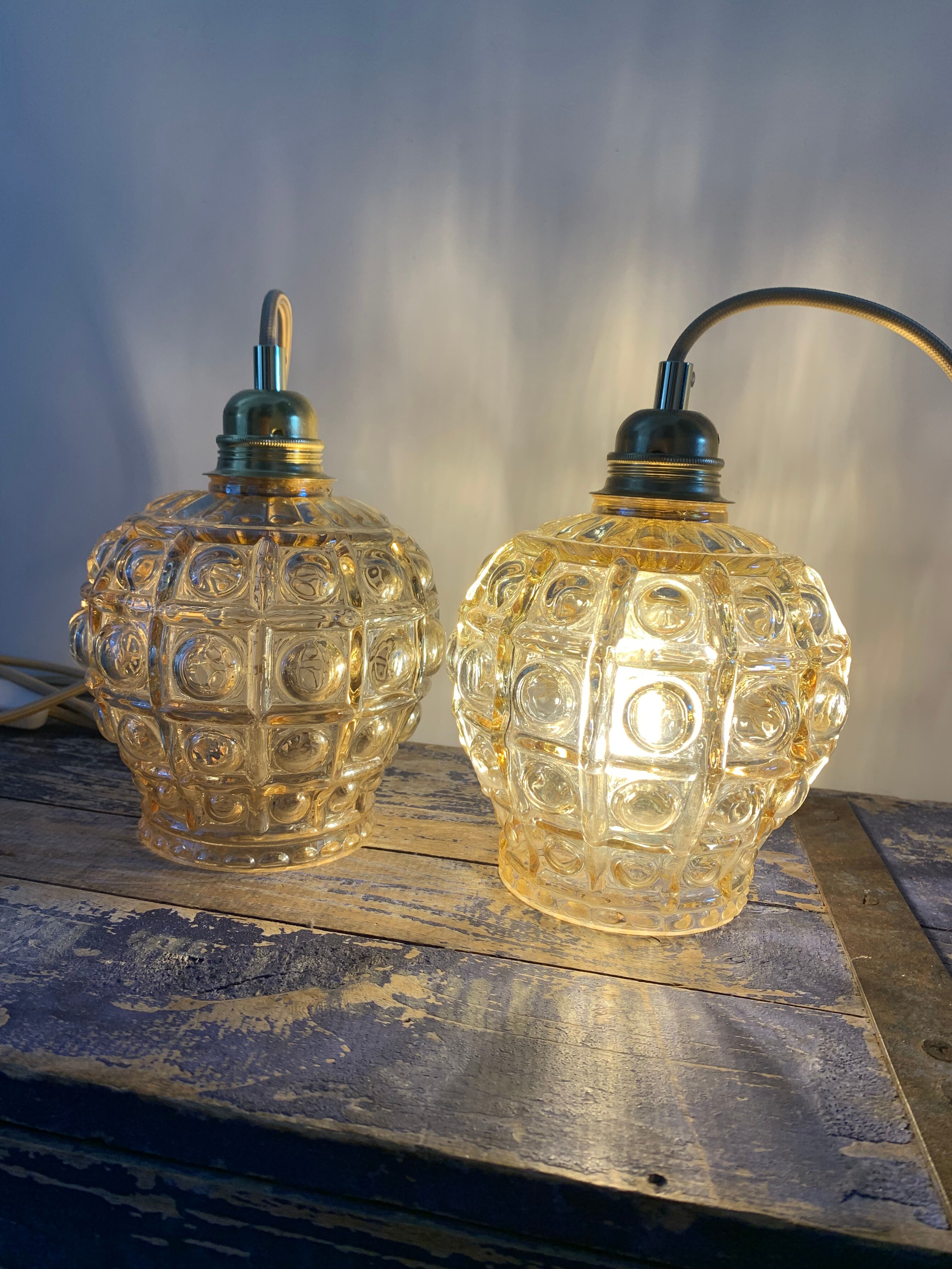 Set of two vintage handheld