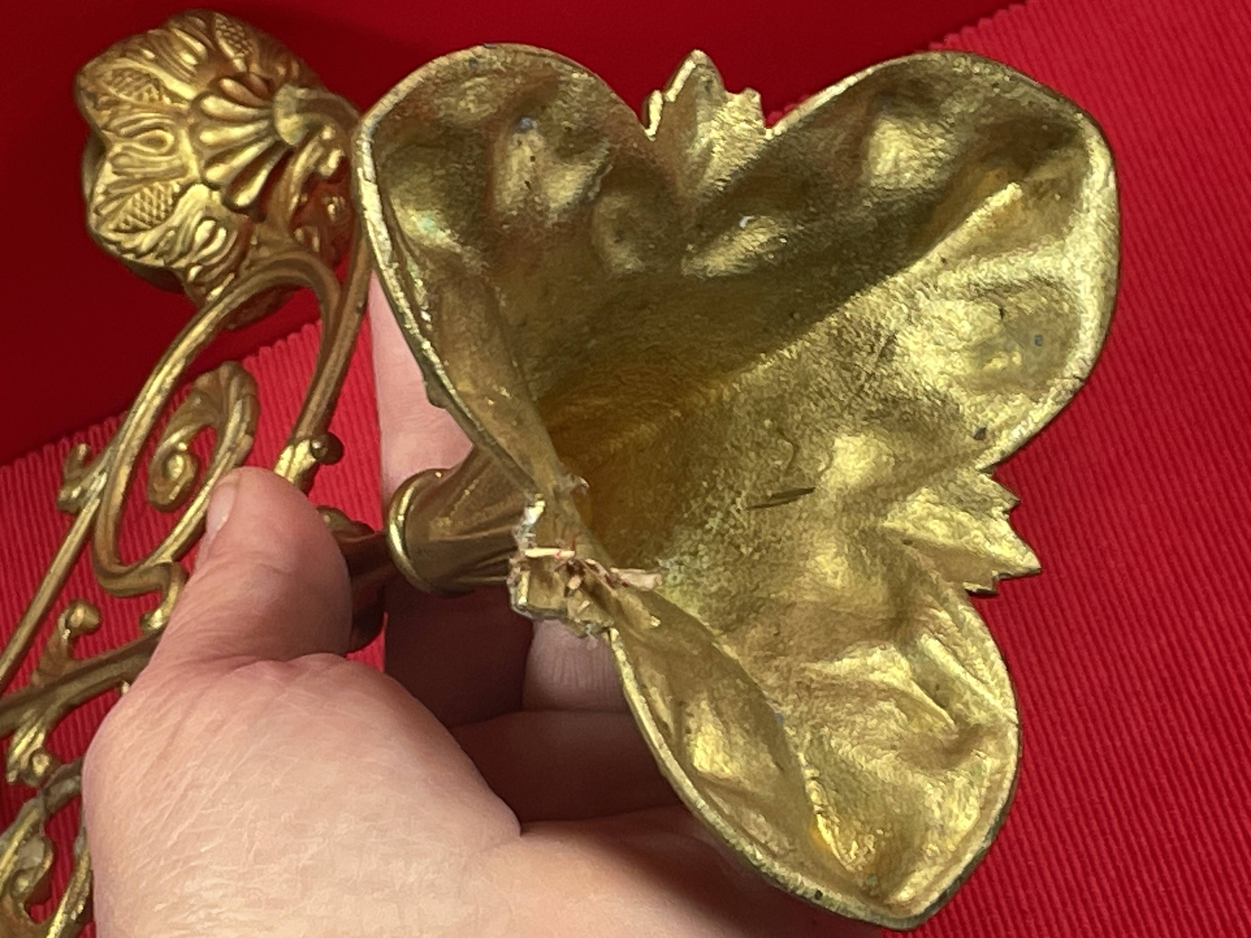 Altar Candelabra - 3 candles, bronze, brass