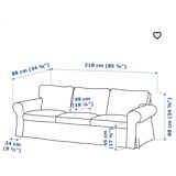 Ilkea ektorp 3 seater sofa