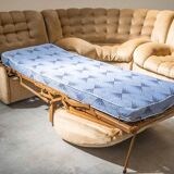 Modular sofa semicircle '70, F.lli Carloni set of 3