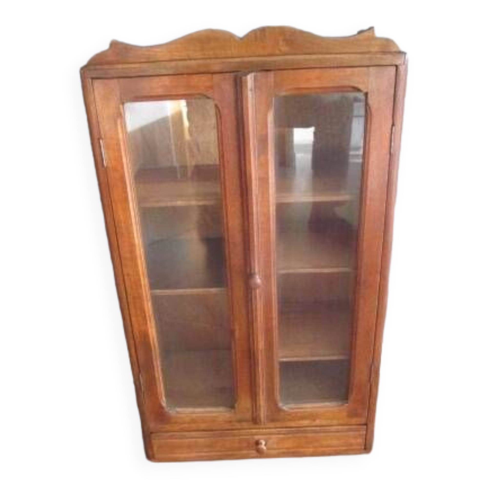 old wooden wall display case