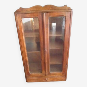 old wooden wall display case