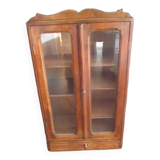 old wooden wall display case