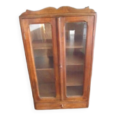 vitrine murale ancienne en bois
