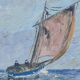 Oil on panel "sailboats"
