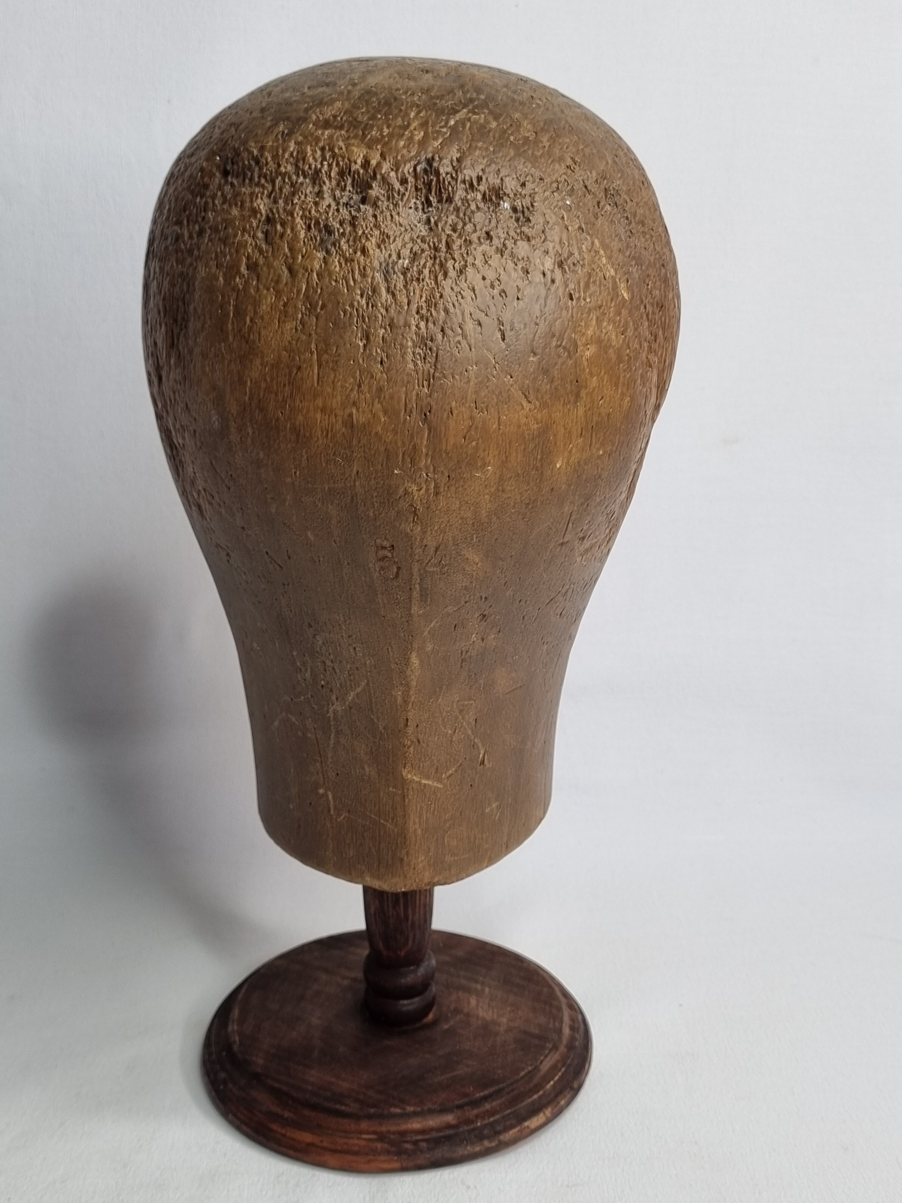 Former wooden milliner's head, 1900