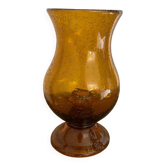 Handmade glass candle holder