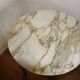 Rolling side table, Louis XVI style, with marble.