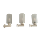 Set of 3 semi-transparent glass and white metal wall lights, 1960, Germany