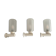 Set of 3 semi-transparent glass and white metal wall lights, 1960, Germany