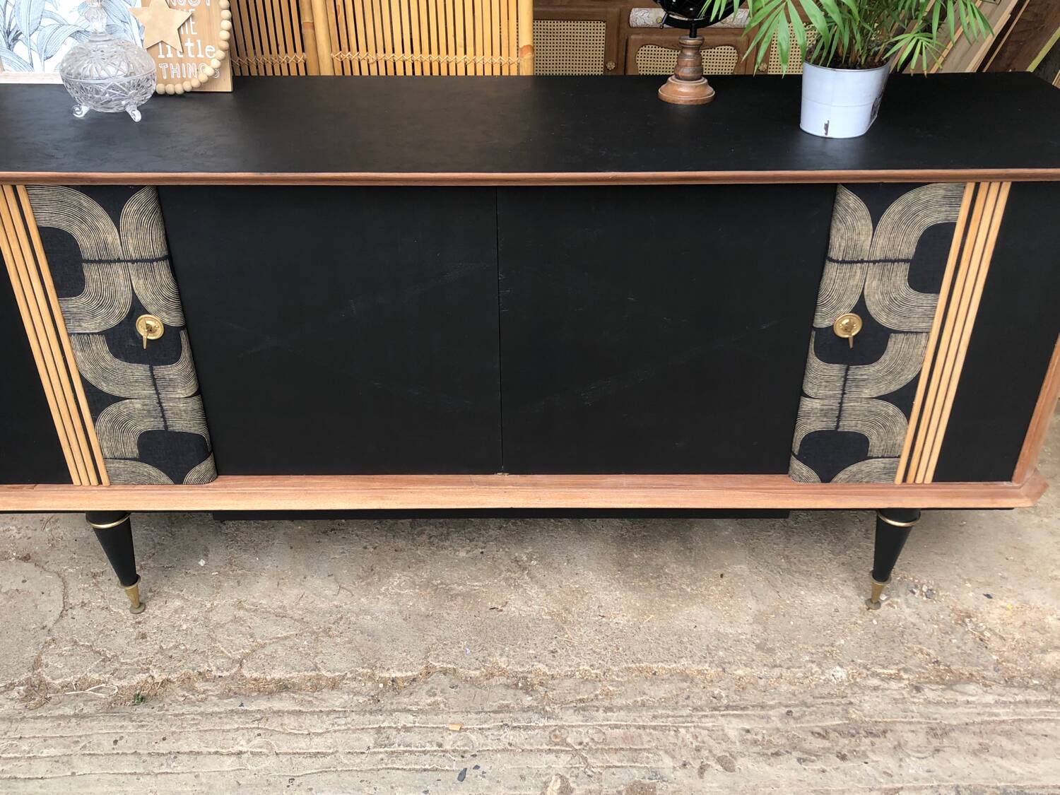 Black vintage sideboard