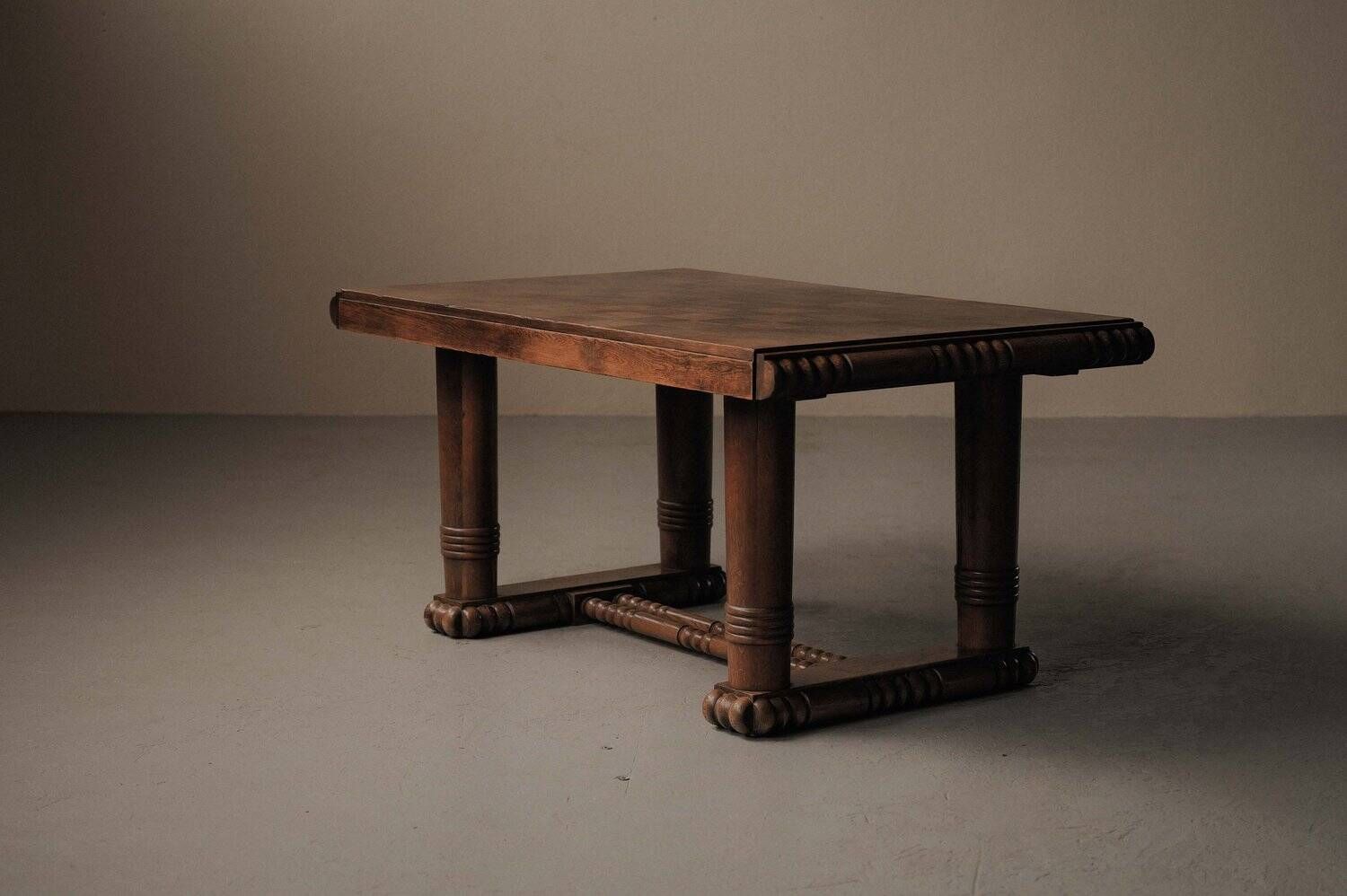 Art Deco oak table – France, 1930s–1940s
