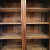 LOUIS XIII CABINET IN DIAMOND-TIP WALNUT 2 DOORS FROM THE 18TH CENTURY