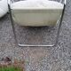 Pair of armchairs from the 70s chrome tubes and cotton canvas
