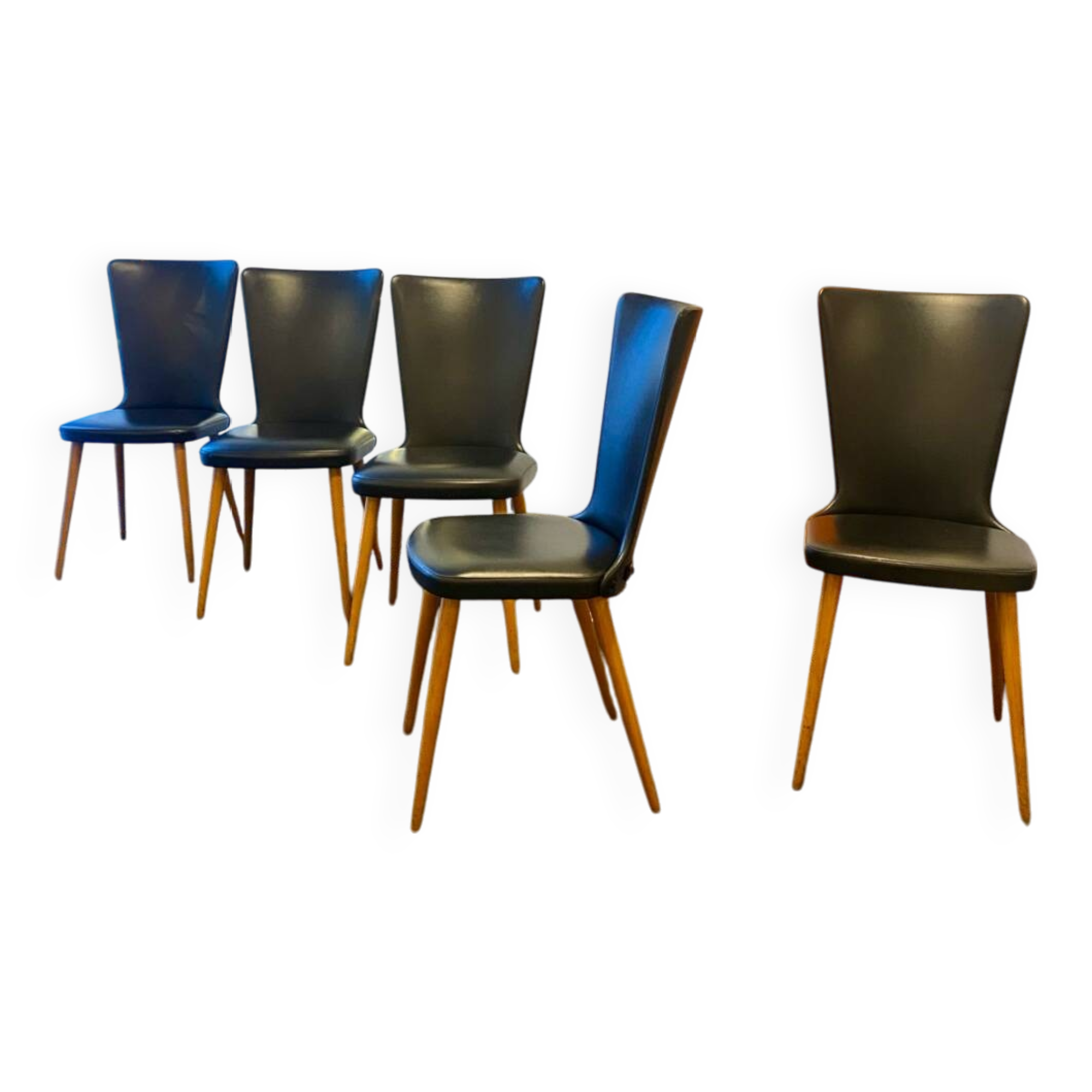 Set of 6 Essor chairs by Baumann 1960
