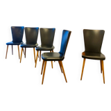 Set of 6 Essor chairs by Baumann 1960