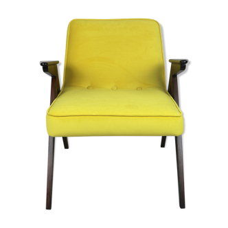 Vintage Yellow Armchair by Józef Chierowski, 1970s
