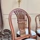 Set of six Louis XV style natural wood sheaf back chairs