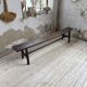 Dark patinated 1900 bench 220cm