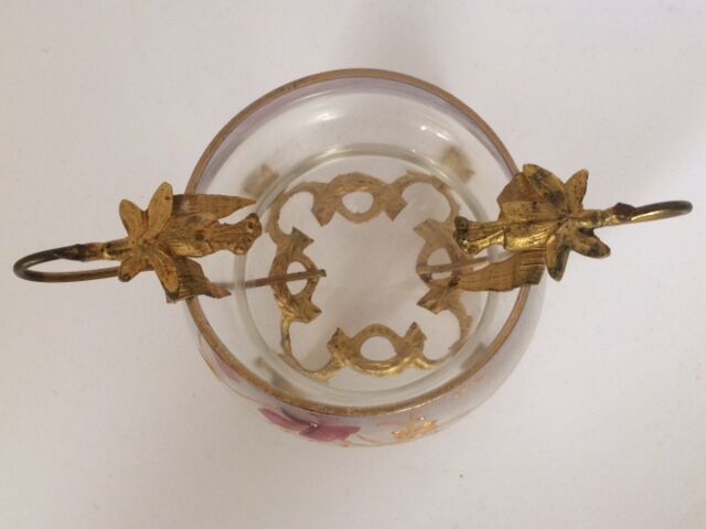 Art Nouveau enamelled glass cup