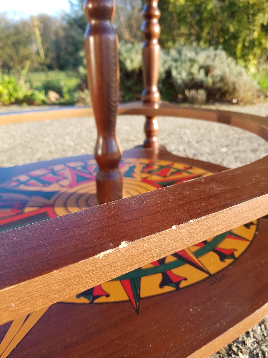 Coffee table bar world map