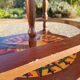 Coffee table bar world map