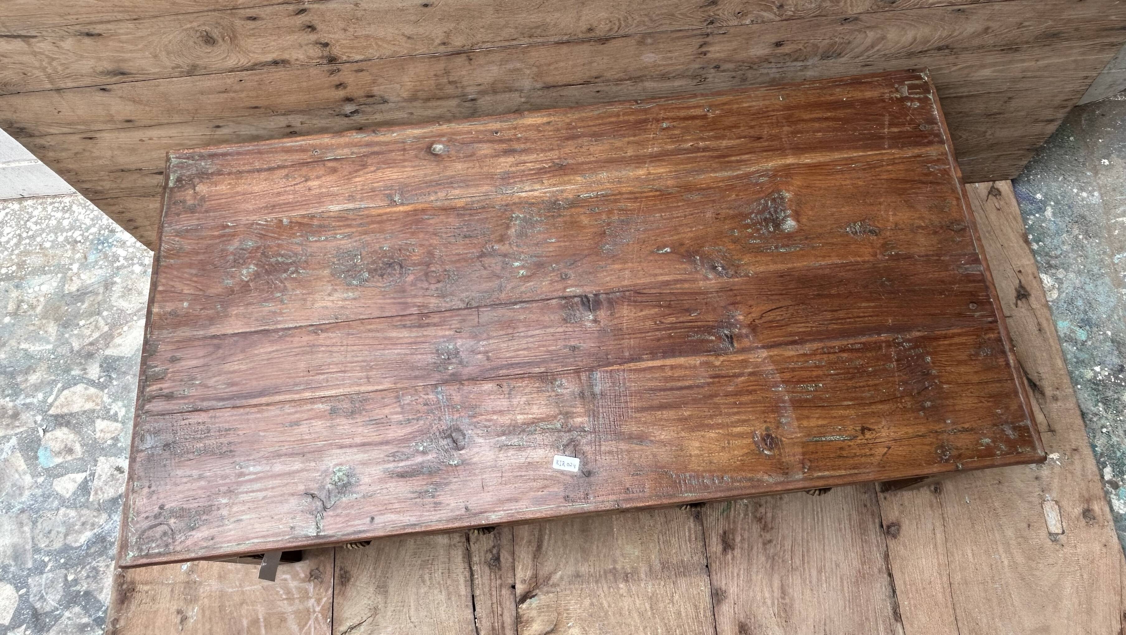 Burmese teak coffee table