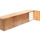 Vintage wall-mounted wengé sideboard by Banz Bord, 1970s