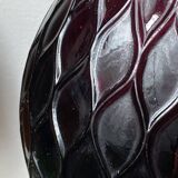 Empoli glass bottle, honeycomb pattern, 1960s