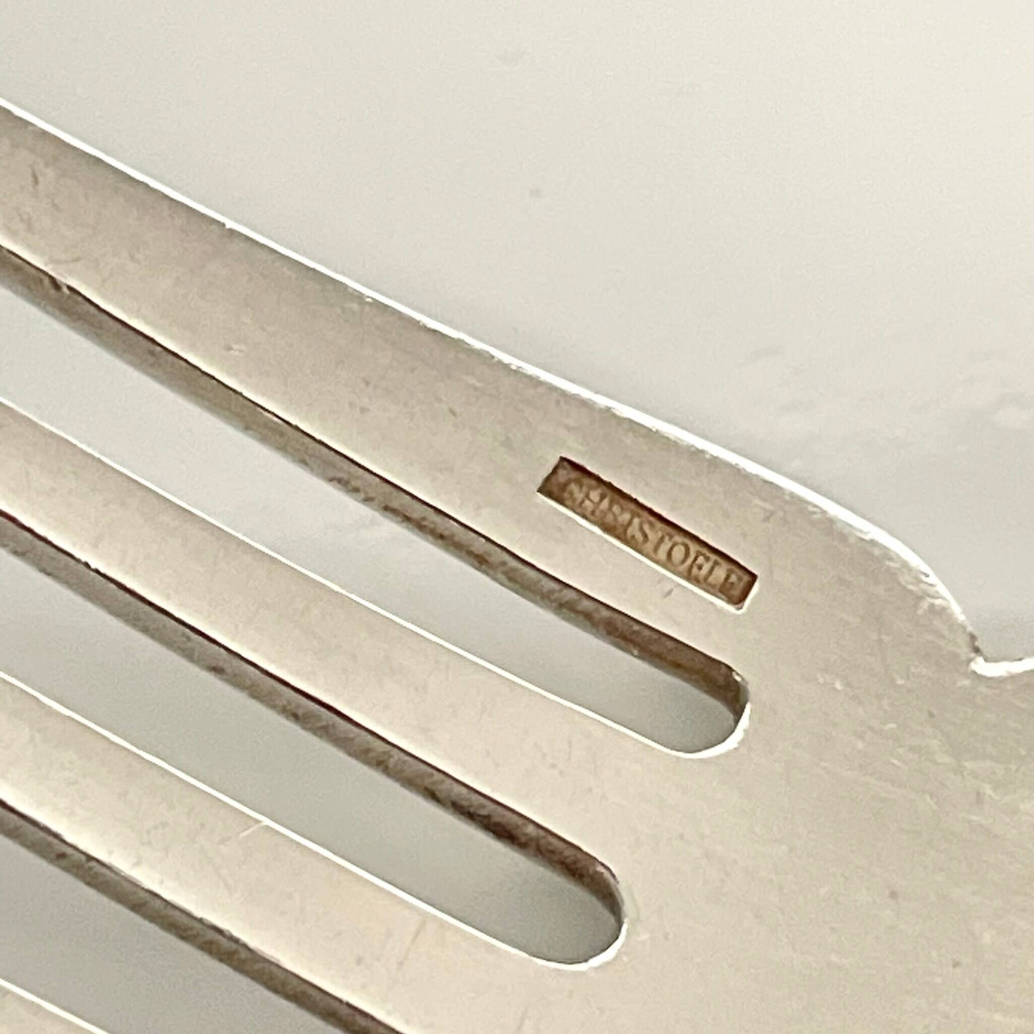 4 Marie-Antoinette Fish Forks - Christofle, Silver-Plated Metal