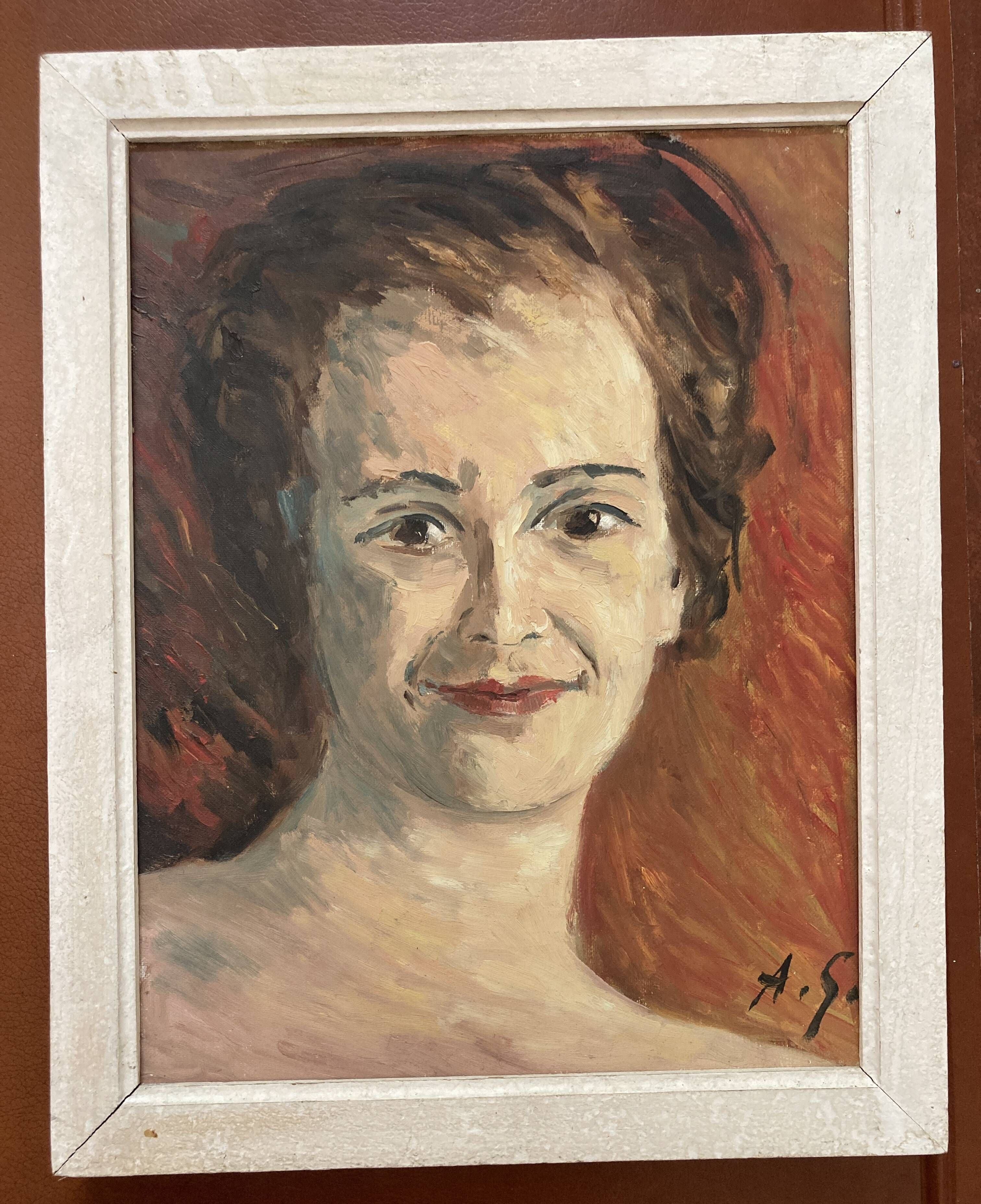 Tableau - Portrait of a woman with short hair - vintage
